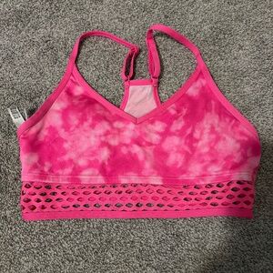 Pink Tie Die Pink/VS sports bra